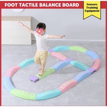 Tactile Balance Board for indoor activities  Sensory equipment set of 20pcs Pastel Macaron Colour